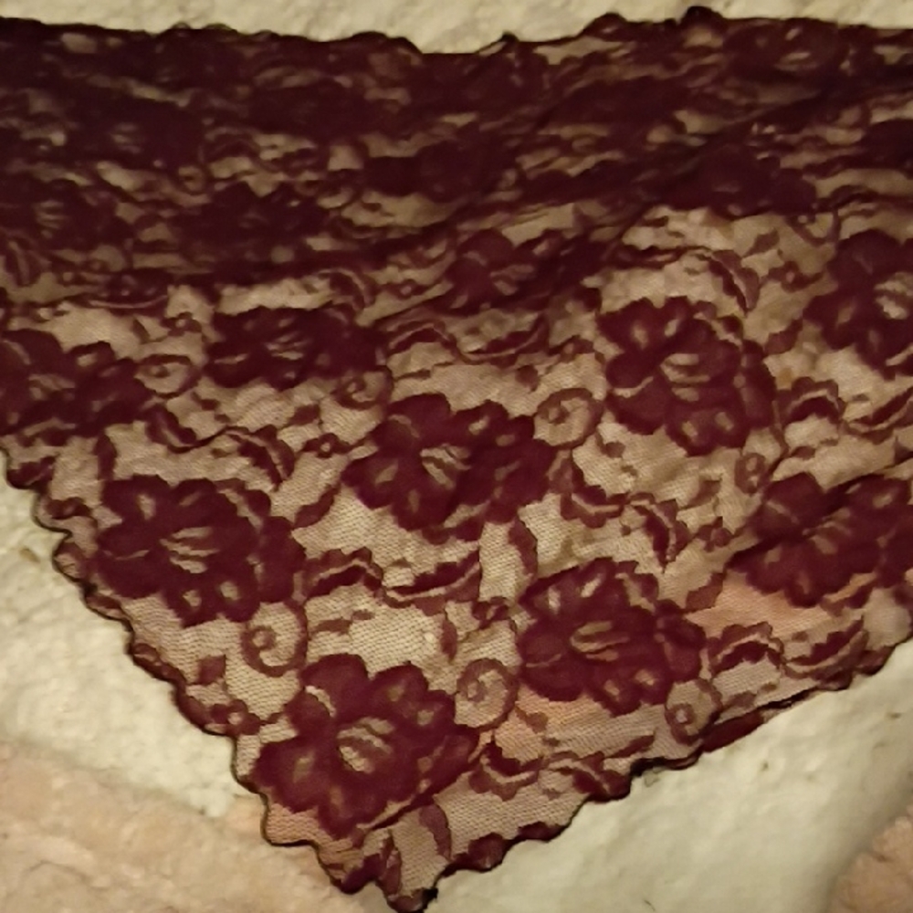 Antique Lace Head Scarf No Flaws